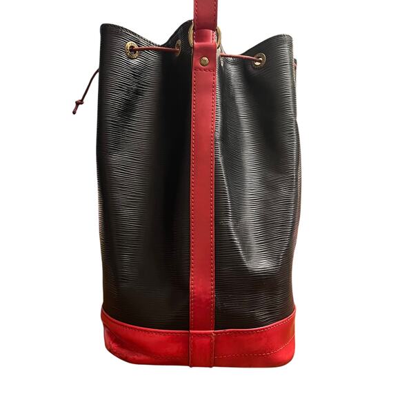 Louis Vuitton Vintage Black Red Epi Leather Noe Bucket Bag 1995 - Picture 10 of 16